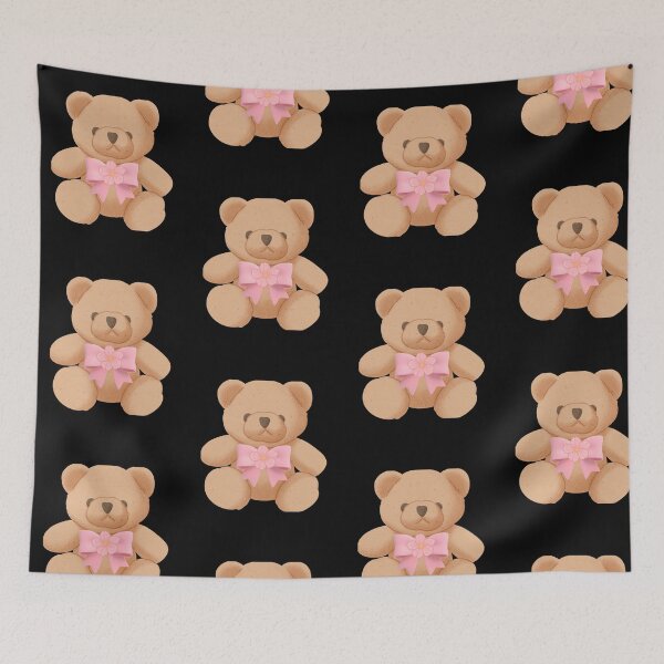 Item preview, Cute teddy bear with a pink bow designed and sold by AudyNath.