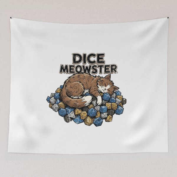 Item preview, Dice Meowster Fluffy Cat RPG Dice Collection Art designed and sold by Fenay Designs.