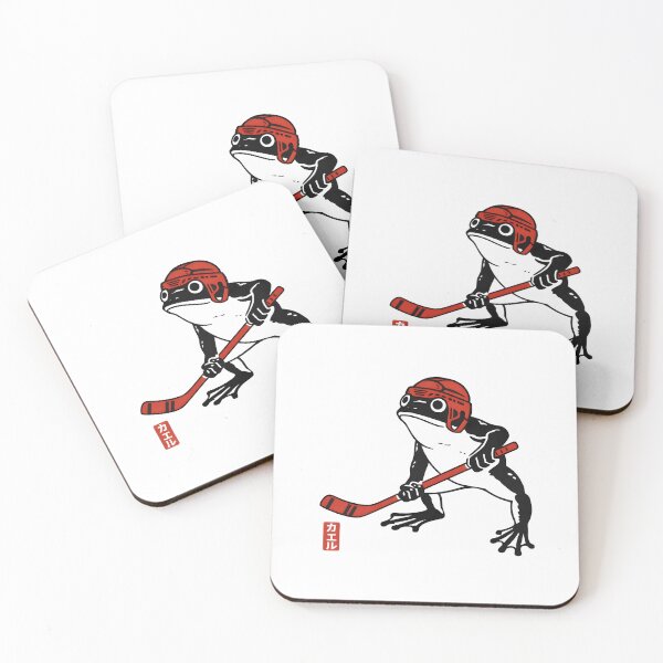 Item preview, Ice Hockey Japanese Grumpy Frog Funny Hockey  designed and sold by JODYSMORGAN.