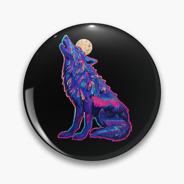 Item preview, Neon Howling Wolf designed and sold by Bymonale.