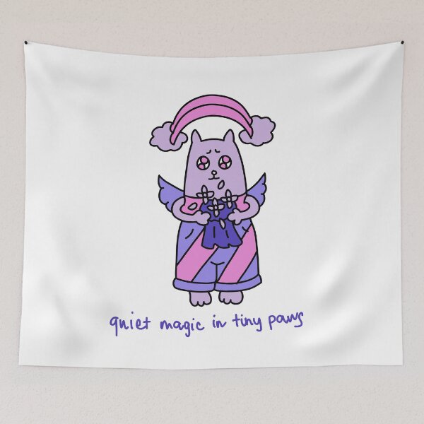 Item preview, Quiet Magic in Tiny Paws Angel Cat – Cute Soft Kitty Illustration designed and sold by Baby-Care.