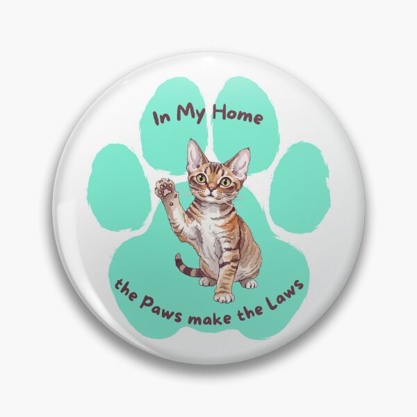 Item preview, Devon Rex Cat "Paws make the Laws" designed and sold by MYCatStuff.