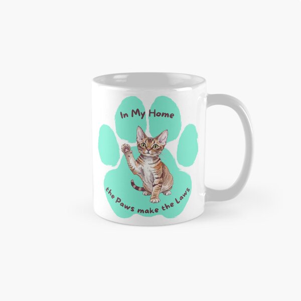 Item preview, Devon Rex Cat "Paws make the Laws" designed and sold by MYCatStuff.