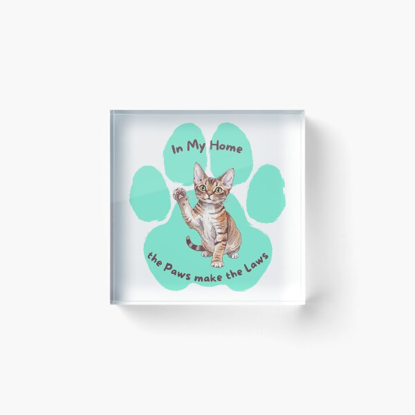 Item preview, Devon Rex Cat "Paws make the Laws" designed and sold by MYCatStuff.