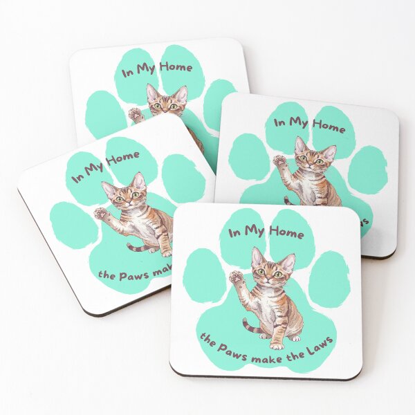 Item preview, Devon Rex Cat "Paws make the Laws" designed and sold by MYCatStuff.