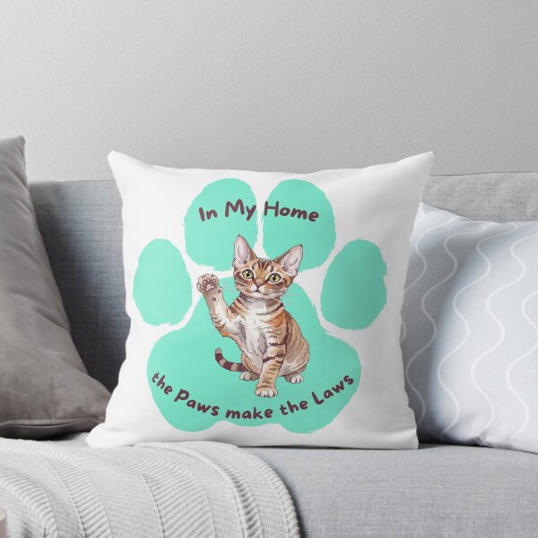 Item preview, Devon Rex Cat "Paws make the Laws" designed and sold by MYCatStuff.