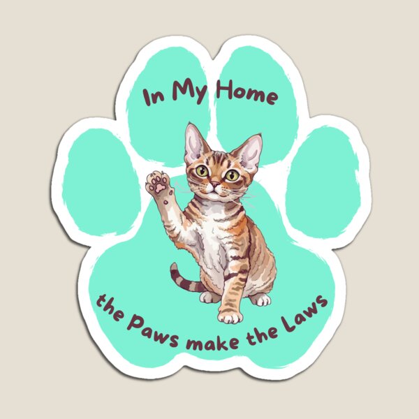 Item preview, Devon Rex Cat "Paws make the Laws" designed and sold by MYCatStuff.