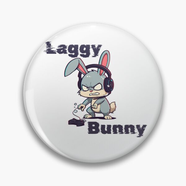 Item preview, Laggy Bunny - Funny Angry Gamer Rabbit Glitch designed and sold by TobiasLogic.