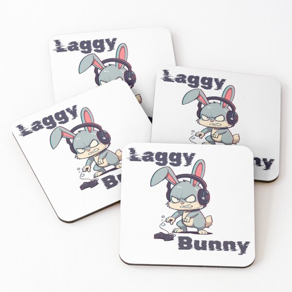 Item preview, Laggy Bunny - Funny Angry Gamer Rabbit Glitch designed and sold by TobiasLogic.