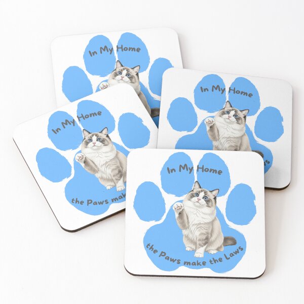 Item preview, Ragdolll Cat "Paws make the Laws" designed and sold by MYCatStuff.