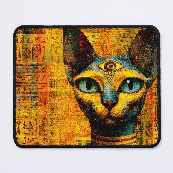 Item preview, Lady of Transformations | Egyptian Goddess Bast Wall Art designed and sold by Stoneflower-Art.