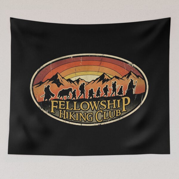Item preview, Fellowship Hiking Club Retro Sunset Adventure designed and sold by Fenay Designs.