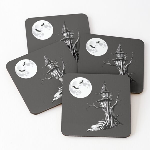 Item preview, Spooky House Under the Moon designed and sold by UnhingedBird.