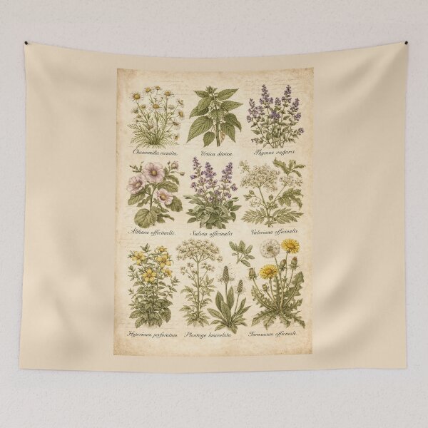 Item preview, Vintage Botanical Herbarium - 19th Century Field Guide Illustration designed and sold by freackly.