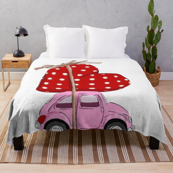 Item preview, Cute Pink Car Carrying Big Heart designed and sold by AesthinkArt.