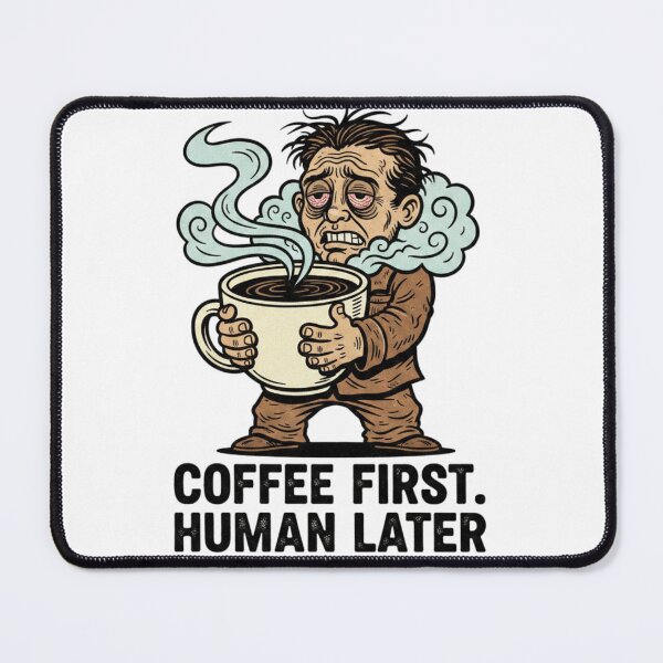 Item preview, Coffee First Human Later – Relatable Morning Humor Shirt designed and sold by Imaginarium of Chaos falcon88 .