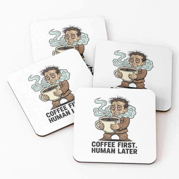 Item preview, Coffee First Human Later – Relatable Morning Humor Shirt designed and sold by Imaginarium of Chaos falcon88 .