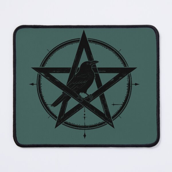 Item preview, Crow in a magic circle, pentagram designed and sold by LiskoDesign.
