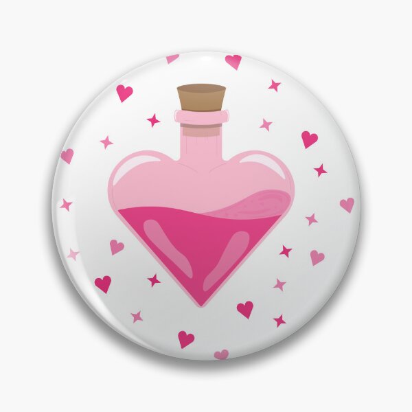 Item preview, Pink Love heart Potion Bottle with sparkles designed and sold by InSpaceAstrid.