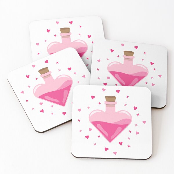 Item preview, Pink Love heart Potion Bottle with sparkles designed and sold by InSpaceAstrid.