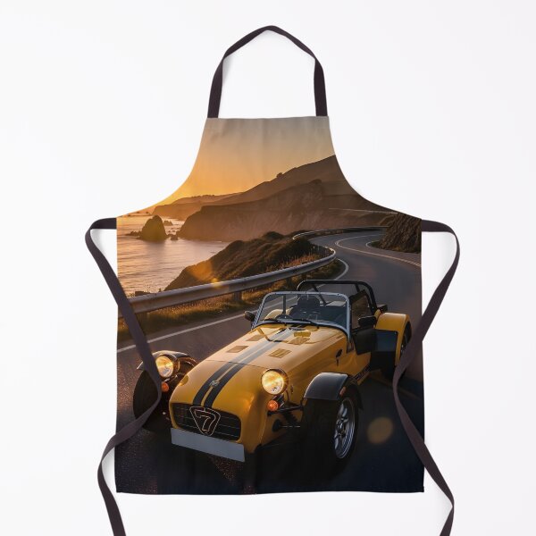 Item preview, Yellow Roadster Sunset – Coastal Drive Car Poster designed and sold by Motorline44.