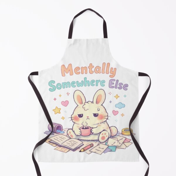 Item preview, Mentally Somewhere Else Bunny – Cute Kawaii Daydream Aesthetic Mental Health Art designed and sold by Sanika arts .