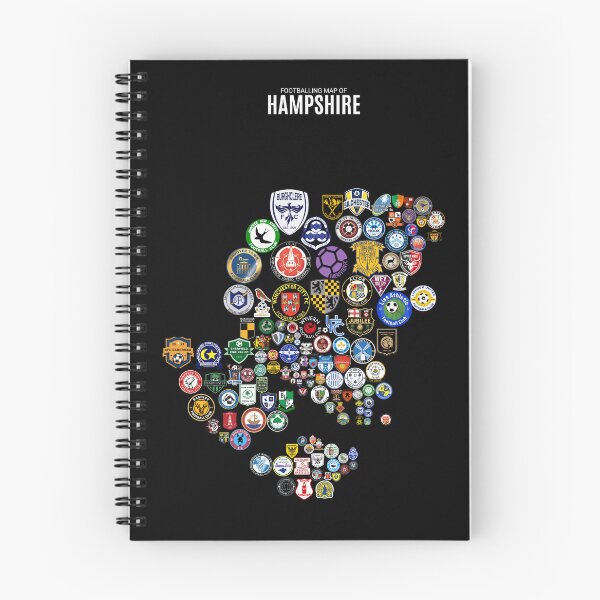 Aperçu de l'œuvre Carte du football masculin du Hampshire créée et vendue par Footy-Maps.