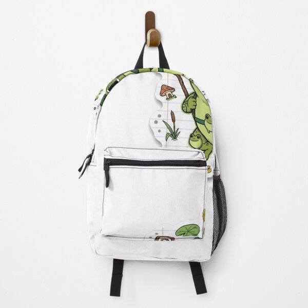 Item preview, Cute Frog Backpacker – Kawaii Adventure Sticker designed and sold by Pacebreaker_.