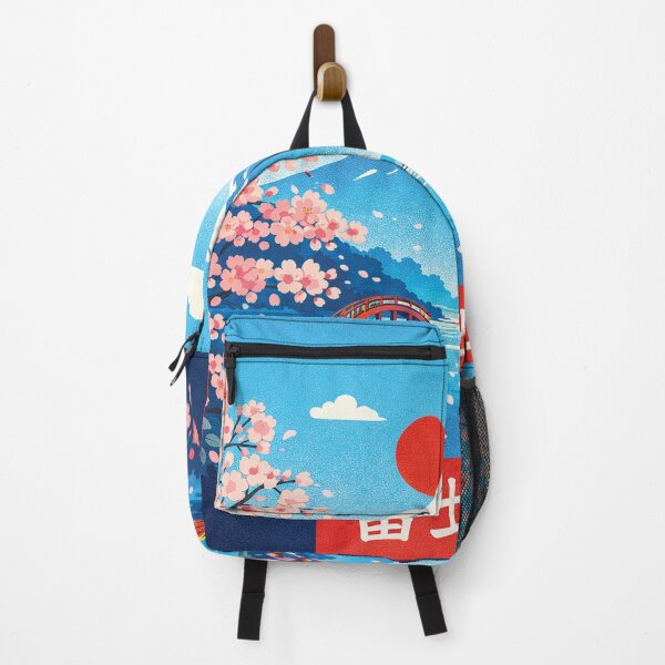 Item preview, Fuji Day Harmony – Mount Fuji Sakura Japan Travel Poster Wall Art designed and sold by Gold Turtle Lina.