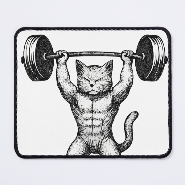 Item preview, Muscular Cat Weightlifting Feline Powerlifter Strength designed and sold by TeeSpectrume.