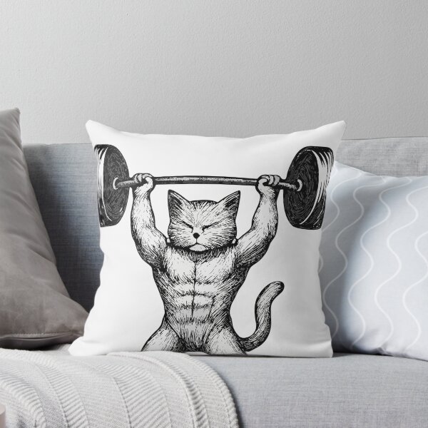 Item preview, Muscular Cat Weightlifting Feline Powerlifter Strength designed and sold by TeeSpectrume.