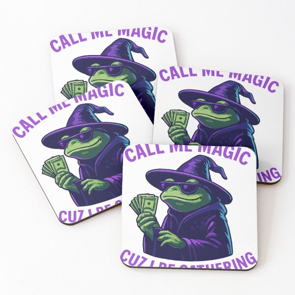 Item preview, Call Me Magic Cuz I Be Gathering Frog Wizard Money Prosperity designed and sold by Retro Rascals Co..