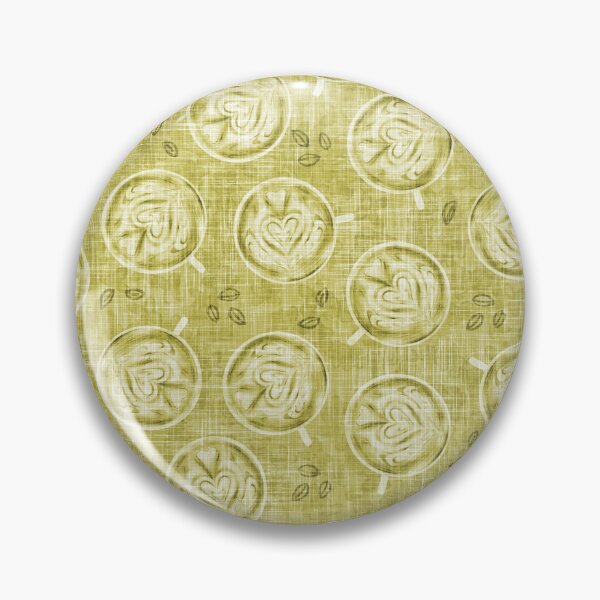 Item preview, Matcha Lattes with Hearts Linen Texture Green Tea Coffee Lovers designed and sold by LoveAlways-AEP.