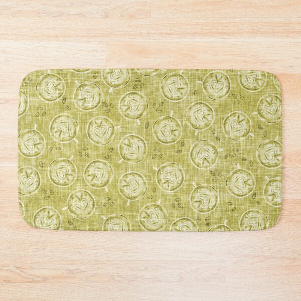 Item preview, Matcha Lattes with Hearts Linen Texture Green Tea Coffee Lovers designed and sold by LoveAlways-AEP.