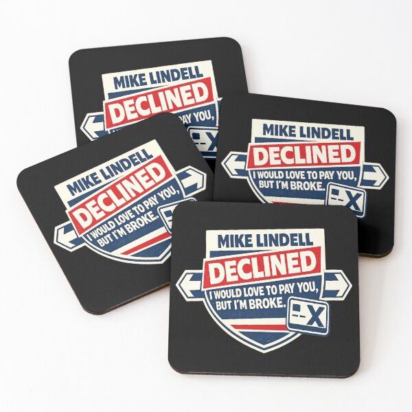 Item preview, Mike Lindell “DECLINED” I’d Love to Pay You But I’m Broke Parody designed and sold by POD DYNASTY | Original Print On Demand T-Shirt Graphics.