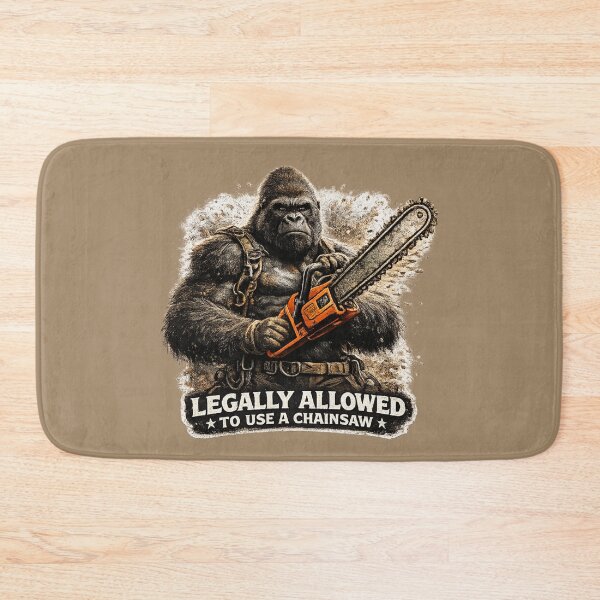 Item preview, Arborist Gorilla Chainsaw Humor Design designed and sold by Meandmyshop.
