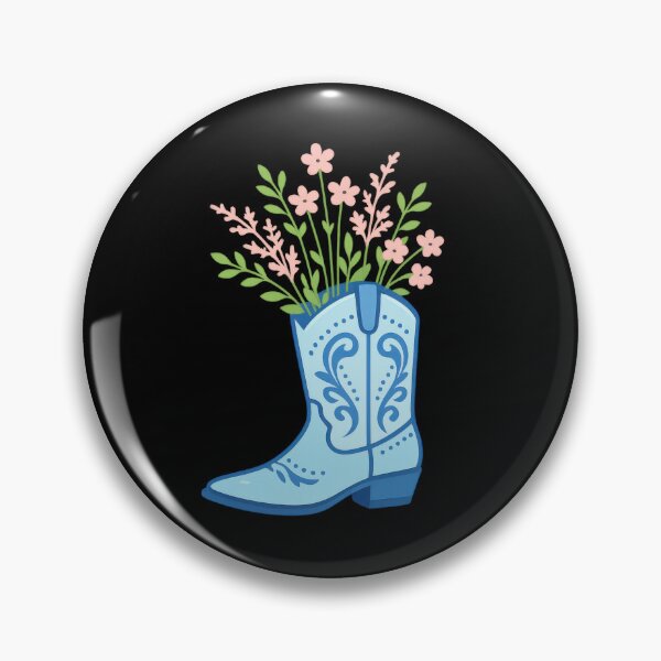 Item preview, Blue Cowboy Boot Flower Pot Illustration designed and sold by MountainD.