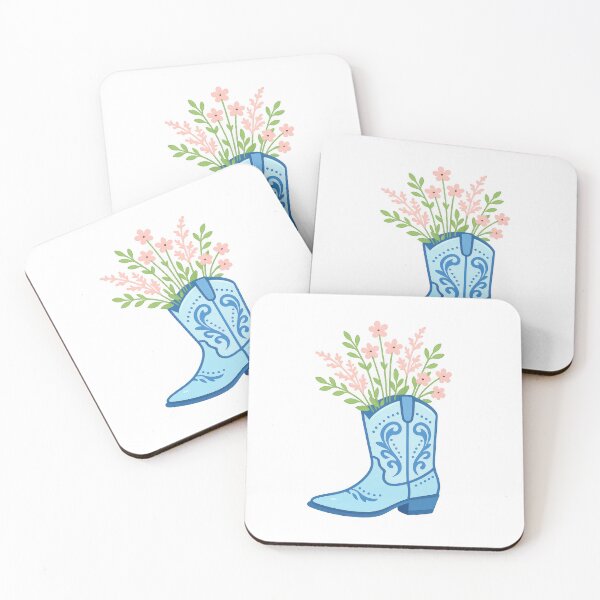 Item preview, Blue Cowboy Boot Flower Pot Illustration designed and sold by MountainD.