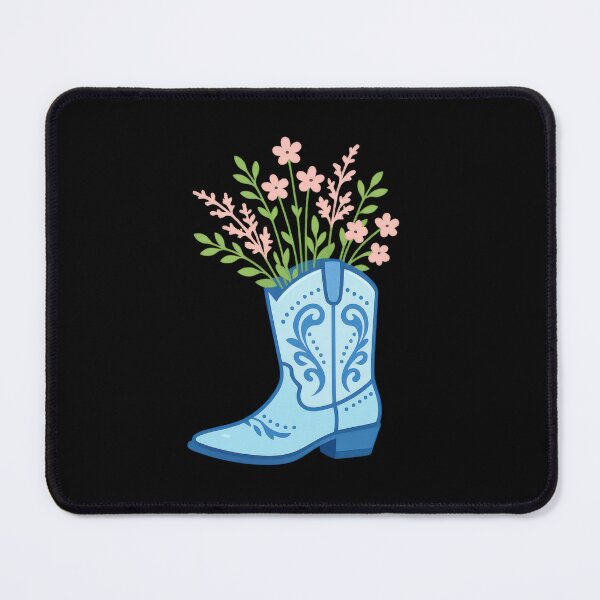 Item preview, Blue Cowboy Boot Flower Pot Illustration designed and sold by MountainD.