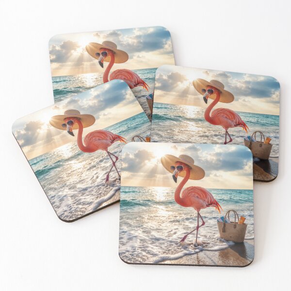 Item preview, Flamingo Walking In Ocean Surf designed and sold by Maria Dryfhout.
