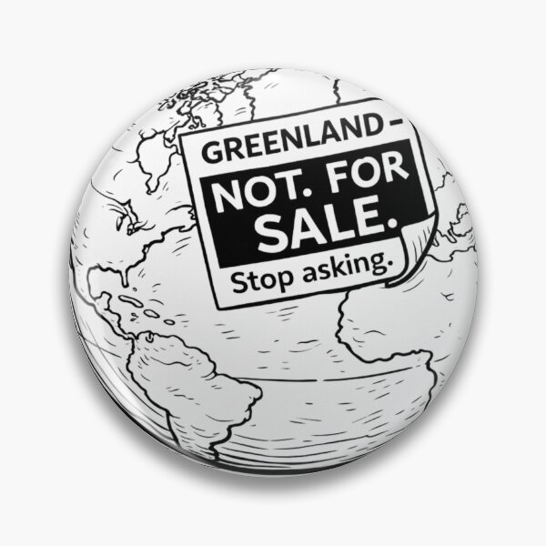 Artikelvorschau, Grönland nicht zu verkaufen – Hört auf zu fragen (Earth-Aufkleber) entworfen und verkauft von ComedyInkFactor.