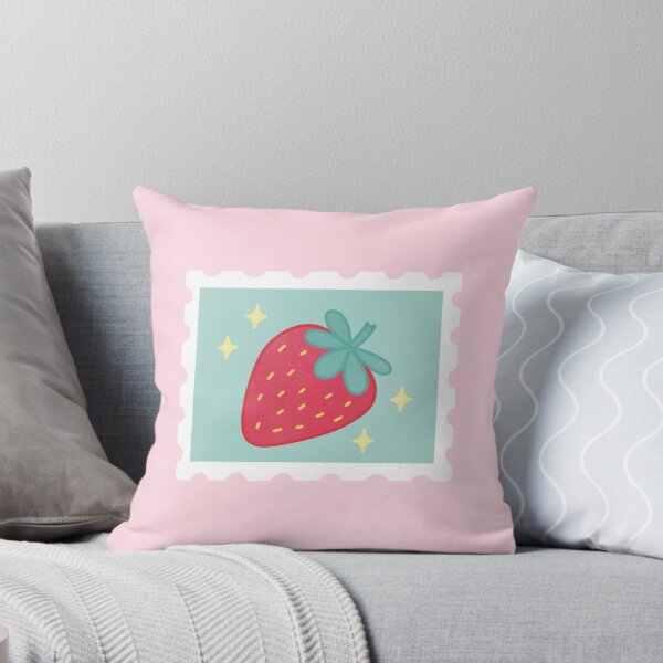 Item preview, Cute Red Strawberry and Sparkles Blue Green Postage Stamp designed and sold by winterpumpkin.