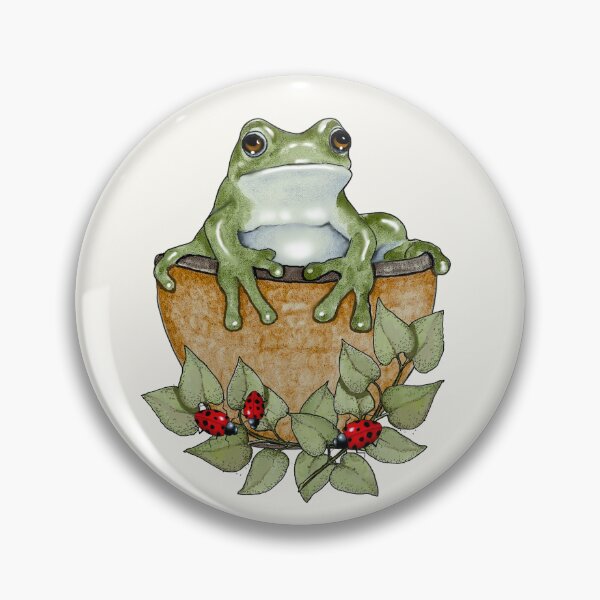 Item preview, Frog in Basket, Ladybugs, Garden, Hand Drawn designed and sold by JoyfulWhimsy.