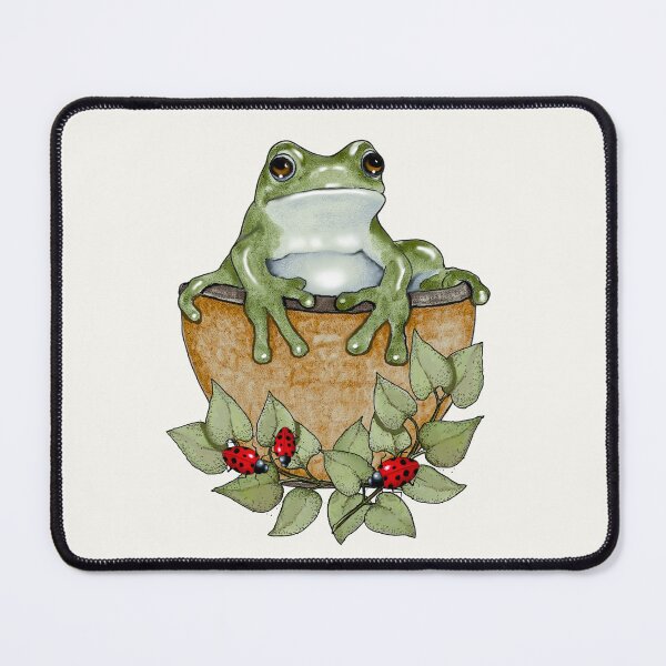 Item preview, Frog in Basket, Ladybugs, Garden, Hand Drawn designed and sold by JoyfulWhimsy.