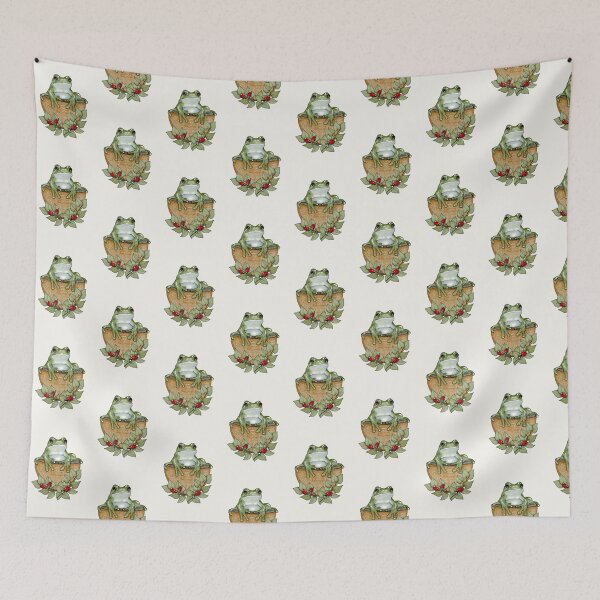 Item preview, Frog in Basket, Ladybugs, Garden, Hand Drawn designed and sold by JoyfulWhimsy.