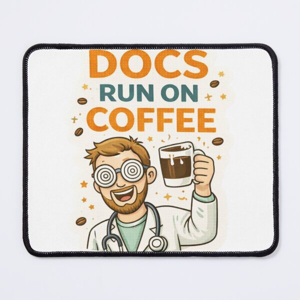 Item preview, Docs Run On Coffee Funny Doctor Design designed and sold by DayStoreDesigns.