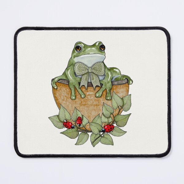 Item preview, Frog in Basket, Polka Dot Bow, Ladybugs, Garden designed and sold by JoyfulWhimsy.
