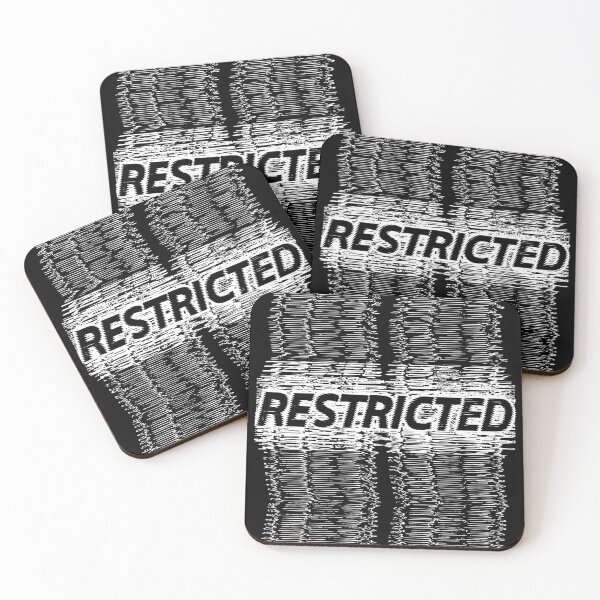 Item preview, Restricted Glitch Text - Cyberpunk Warning Art designed and sold by Taanva.