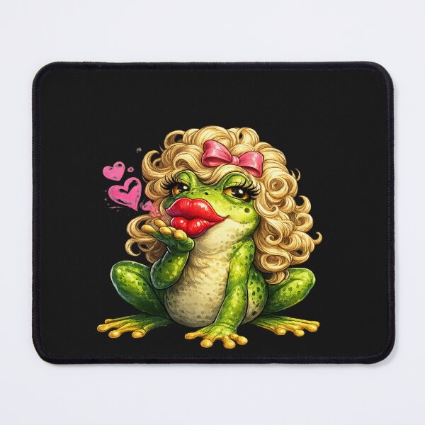 Item preview, Sassy Glam Frog Blowing Kiss designed and sold by madebysiwa.