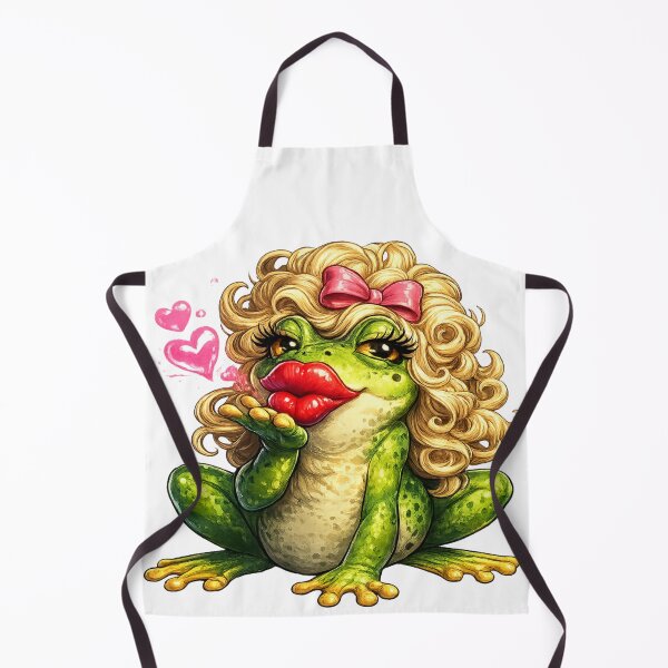 Item preview, Sassy Glam Frog Blowing Kiss designed and sold by madebysiwa.